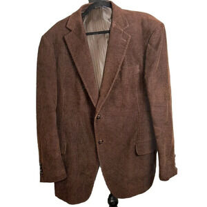 Dockers Men's Sport Coat Blazer‎ Two Button Dark Brown Corduroy Cotton Size 46R